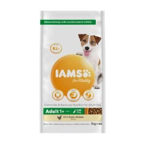 -30% Iams For Vitality Complete & Balanced Nutrition for S/M Breed Adult Dogs with Fresh Chicken 1+ Years 2 kg