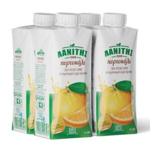 Lanitis Orange Natural Juice Without Orange Bits 4x330 ml